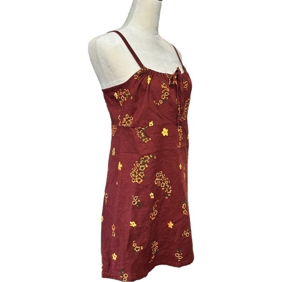 NWT Urban Outfitters Mini Dress Brown Orange Medium M - Picture 4 of 16